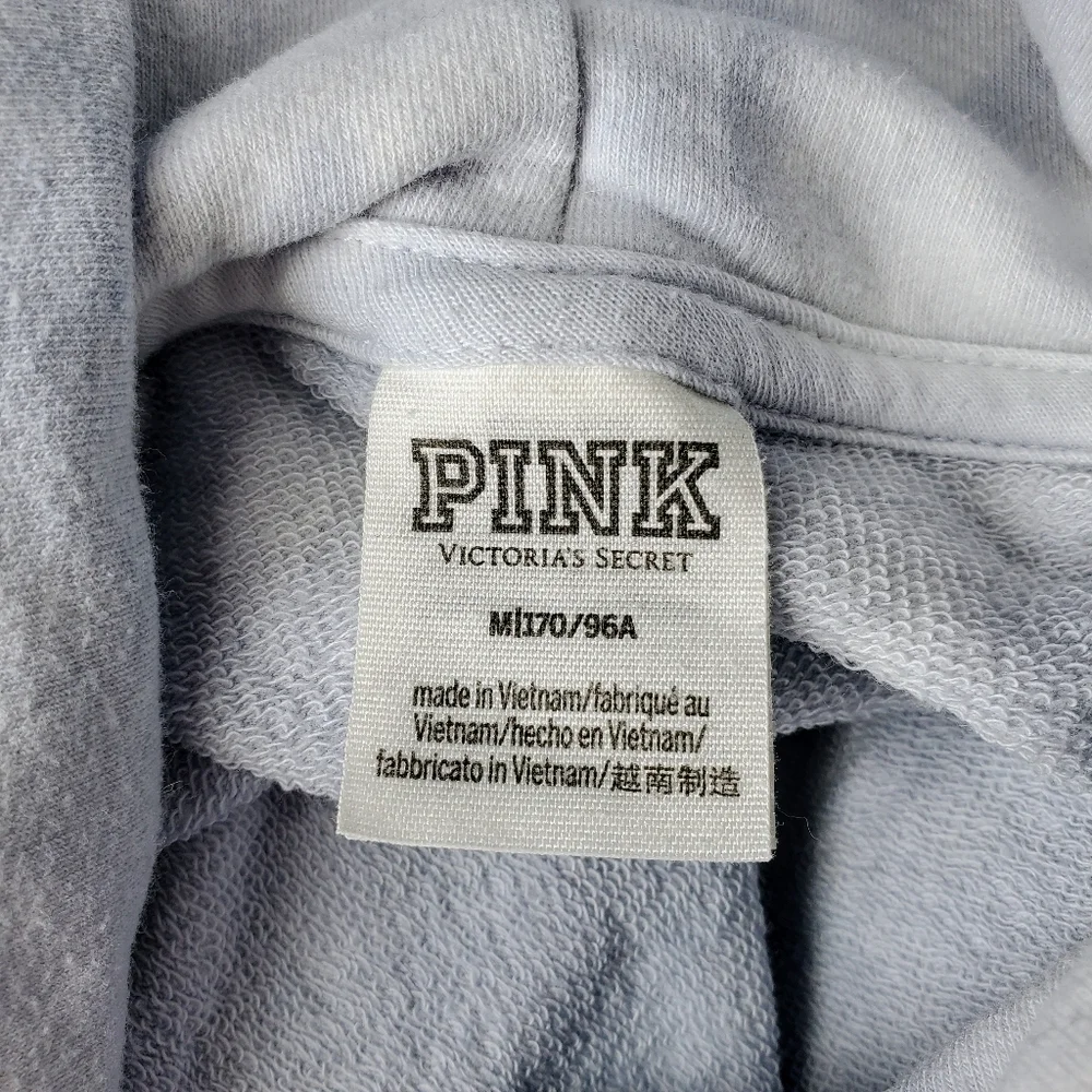 PINK Victoria's Secret Oversized Blue Tie Dye Turtleneck Sweatshirt EUC - Picture 4 of 16